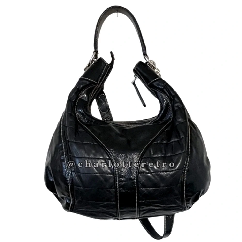 Gucci • Snow Glam Triple Black Hobo Bag